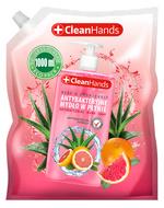 CLEAN HANDS Antybakteryjne Mydło w Płynie z Aloesem i Grejpfrutem - Zapas 1000 ml