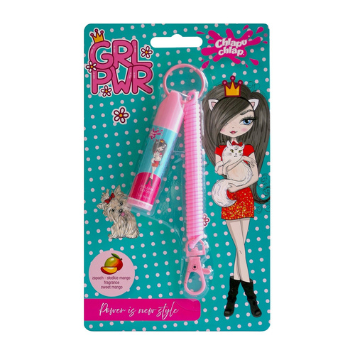 Chlapu Chlap Balsam do Ust Girl Power - Słodkie Mango 3.2 g z Brelokiem