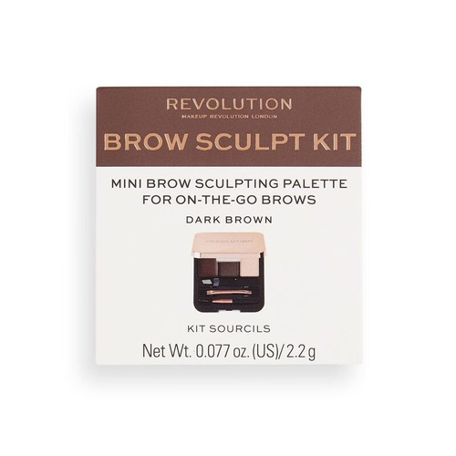 Makeup Revolution Zestaw do Brwi Brow Sculpt Kit Dark