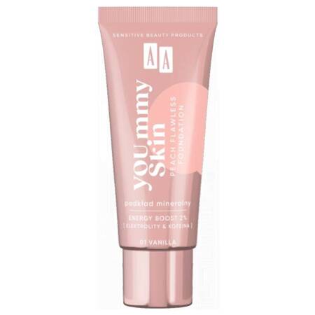 AA YOU.mmy Skin Peach Flawless Foundation podkład mineralny 01 Vanilla 30ml