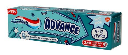 Aquafresh Advance Pasta dla dzieci 9-12 lat  75ml