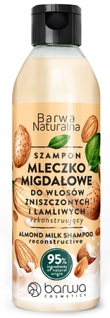 BARWA Naturalna Mleczko Migdałowe Szampon do włosów zniszczonych i łamliwych 300ml