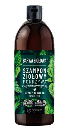 BARWA Ziołowa Szampon do włosów Pokrzywowy - włosy przetłuszczające się  480ml