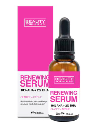 BEAUTY FORMULAS Odnawiające Serum do twarzy - 10% AHA+2% BHA  30ml