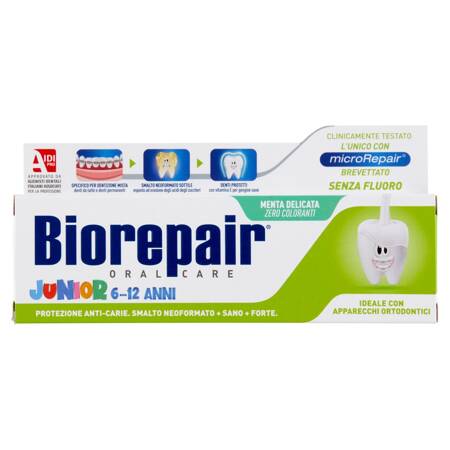 BIOREPAIR Junior 6-12 lat Pasta do zębów bez fluoru 75 ml