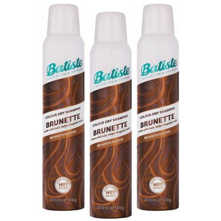 Batiste Zestaw 3x Colour Dry Shampoo Brunette Suchy szampon do włosów 200ml