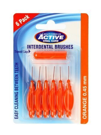 Beauty Formulas Active Oral Care Czyściki do przestrzeni międzyzębowych 0.45mm orange-6szt