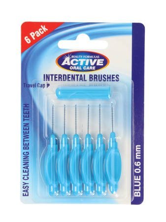 Beauty Formulas Active Oral Care Czyściki do przestrzeni międzyzębowych 0.6mm blue-6szt