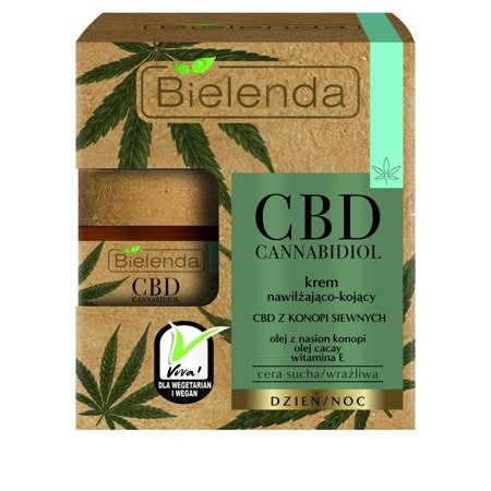 Bielenda CBD Cannabidiol Krem do twarzy nawilżająco-kojący na dzień i noc  50ml