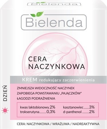 Bielenda Cera Naczynkowa Krem redukujący zaczerwienienia na dzień  50ml