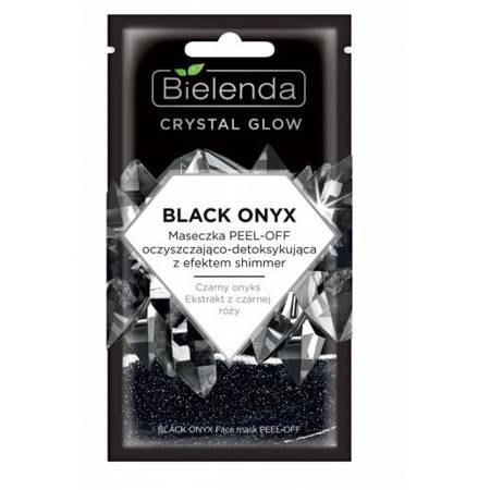 Bielenda Crystal Glow Maseczka peel-off oczyszczająco-detoksykująca Black Onyx  8g