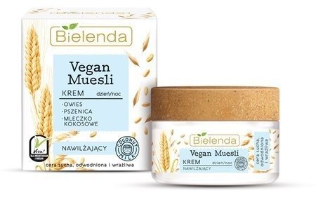 Bielenda Vegan Muesli Krem nawilżający na dzień i noc - cera sucha,odwodniona,wrażliwa 50ml