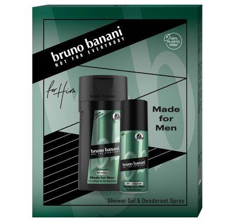 Bruno Banani Zestaw prezentowy Made for Man (dezodorant spray 150ml+żel pod prysznic 250ml)