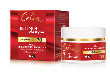 CELIA Retinol Elastyna Krem przeciwzmarszczkowy 70+ na dzień i na noc 50 ml