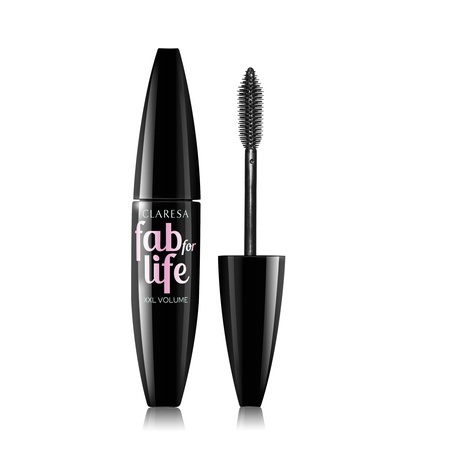 CLARESA Tusz do rzęs FAB FOR LIFE - efekt sztucznych rzęs - 01 deep black 12ml