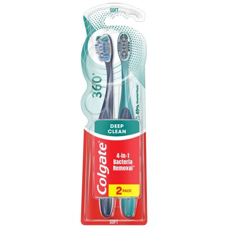 COLGATE Szczoteczka do zębów 360 Deep Clean 1+1- soft -2szt