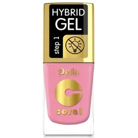 DELIA COSMETICS Coral Hybrid Gel Lakier hybrydowy do paznokci nr 101 Sweet Candy 11ml