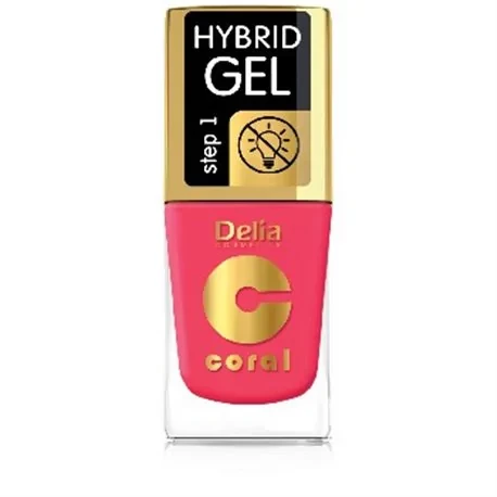 DELIA COSMETICS Coral Hybrid Gel Lakier hybrydowy do paznokci nr 102 Romantic Rose 11ml