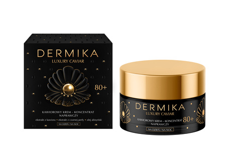 DERMIKA Luxury Caviar Kawiorowy Krem-koncentrat naprawczy 80+ na dzień i noc 50ml