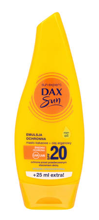 Dax Sun Emulsja ochronna do opalania z masłem kakaowym i olejem arganowym SPF20 175ml