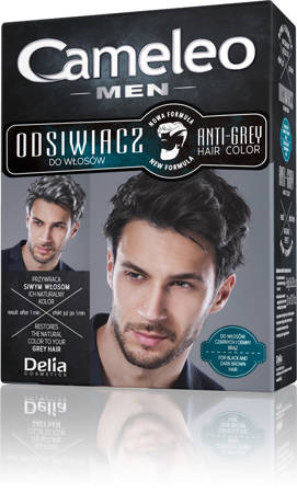Delia Cosmetics Cameleo Odsiwiacz dla mężczyzn do włosów czarnych i ciemnego brązu  1op