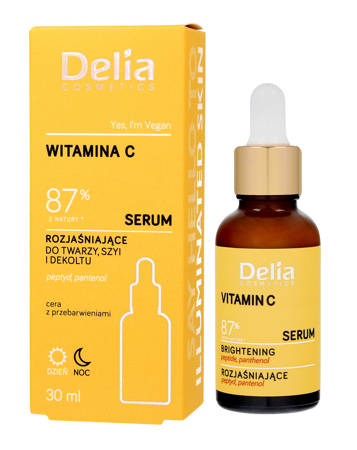 Delia Cosmetics WITAMINA C Serum rozjaśniające do twarzy,szyi i dekoltu na dzień i noc 30ml