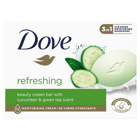 Dove Odświeżające Mydło w kostce 3in1 - Cucumber & Green Tea 90g