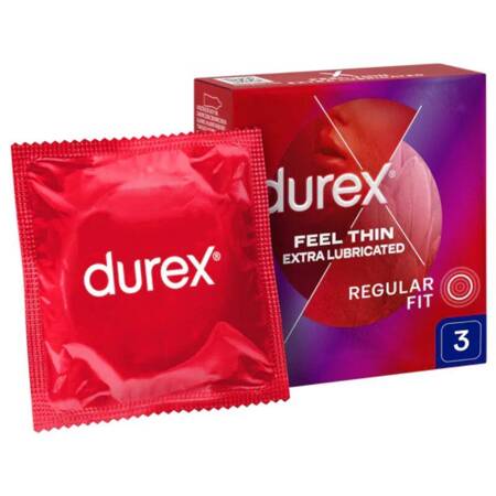 Durex Feel Thin Prezerwatywy Extra Nawilżane 3 szt.