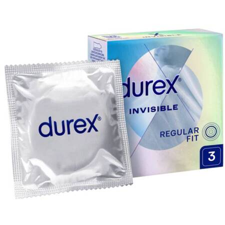 Durex Invisible Regular Fit Prezerwatywy 3 szt.