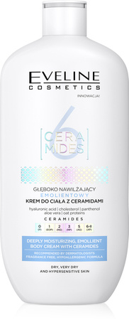 EVELINE 6 Ceramides Głęboko Nawilżający Emolientowy Krem do ciała z Ceramidami 350ml