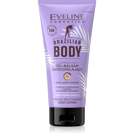 EVELINE Brazilian Body Ujędrniający Żel-balsam samoopalający - karnacja jasna i ciemna 150ml