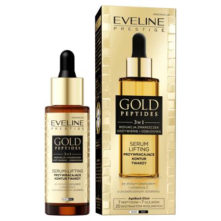 EVELINE Gold Peptides 3w1 Serum Lifting przywracające kontur twarzy 30ml