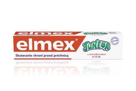 Elmex Pasta do zębów dla dzieci Junior 6-12 lat DUO druga 50%   75mlx2