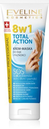 Eveline Hand & Nail Therapy Total Action 8w1 Krem-maska do rąk i paznokci  75ml