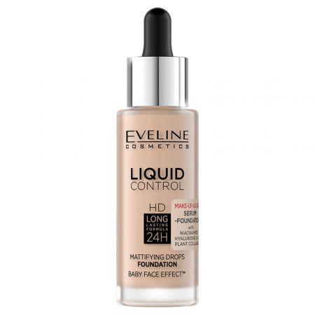 Eveline Liquid Control HD Podkład do twarzy z dropperem nr 050 Golden Beige 32ml