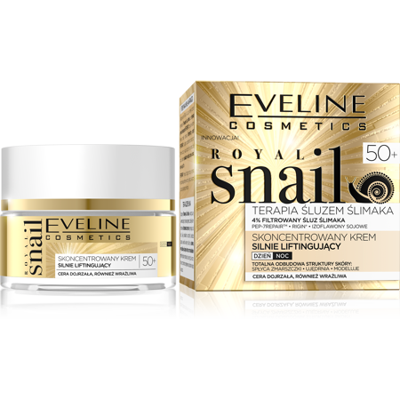 Eveline Royal Snail 50+ Skoncentrowany Krem silnie liftingujący na dzień i noc  50ml