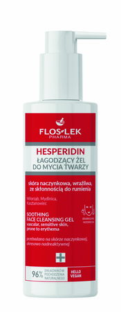 FLOSLEK Pharma Hesperidin Łagodzący Żel do mycia twarzy - skóra naczynkowa,wrażliwa ze skłonnością do rumienia 175ml