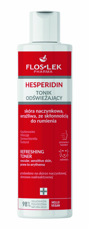 FLOSLEK Pharma Hesperidin Tonik odświeżający - skóra naczynkowa,wrażliwa ze skłonnością do rumienia 225ml