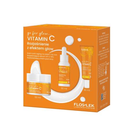 Flos-Lek Zestaw prezentowy Vitamin C (krem anti aging 50ml+krem pod oczy 30ml+serum 30ml)