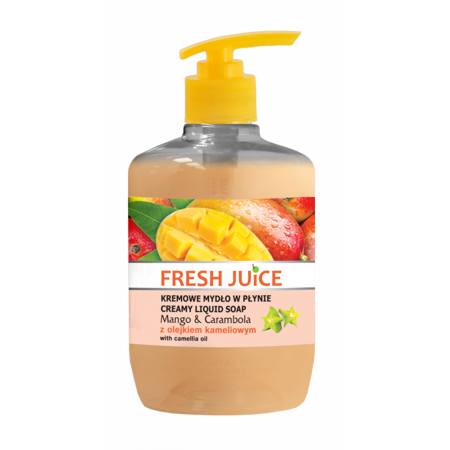 Fresh Juice Kremowe Mydło w płynie Mango & Carambola z olejkiem kameliowym  460ml