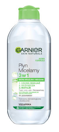 Garnier Essentials  Płyn micelarny do cery normalnej i mieszanej 3w1  400ml