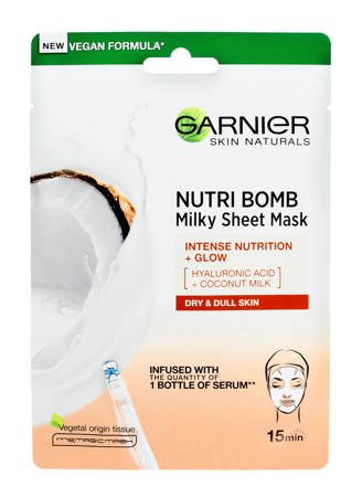 Garnier Skin Naturals Maseczka na tkaninie odżywczo-rozświetlająca Nutri Bomb