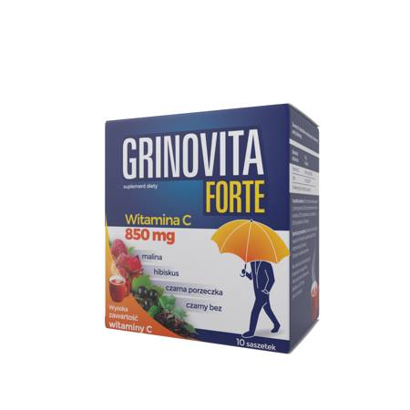 Grinovita Forte Suplement diety Witamina C 850g - herbatka  1opakowanie -10 saszetek