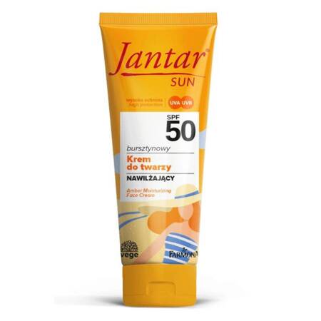 Jantar Sun Bursztynowy Krem do twarzy nawilżający SPF50 50ml