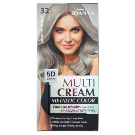 Joanna Multi Cream Metallic Color Farba do włosów nr 32.5 Srebrny Blond