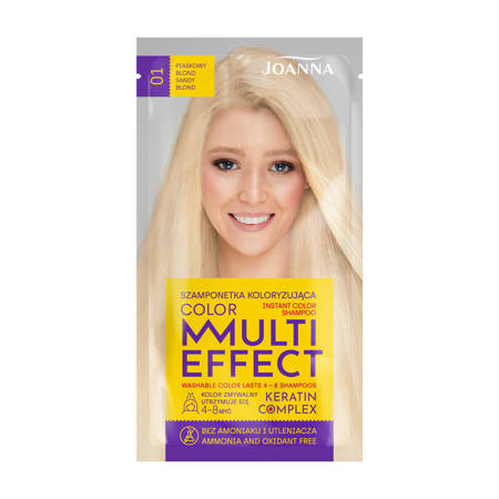 Joanna Multi Effect Color Keratin Complex Szamponetka 01 Piaskowy blond  35g