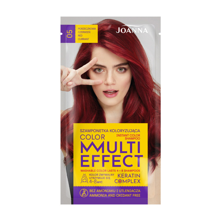 Joanna Multi Effect Color Keratin Complex Szamponetka 05 Porzeczkowa Czerwień  35g