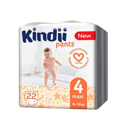 KINDI Pielucho-majtki maxi rozmiar 4 (9-15 kg) 22 sztuki