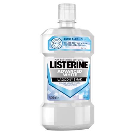 LISTERINE Advanced White Płyn do płukania jamy ustnej - Łagodny Smak 500ml