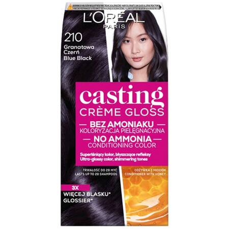 L'Oréal Casting Créme Gloss Krem koloryzujący 210 Granatowa Czerń